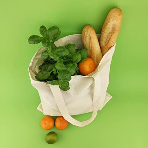 IDEA HOME Cotton Tote Bag - Personalisation Possible - Embroidery or Painting - Reusable Shopping Bags