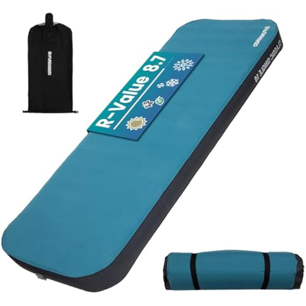 FUNDANGO Self Inflating Camping Mat 10cm Thickness for Camping 3D Portable Blow Up Mattress Silent Sleeping Mat, Soft Air Mattress for Outdoor Tent, Traveling, Guest Bed