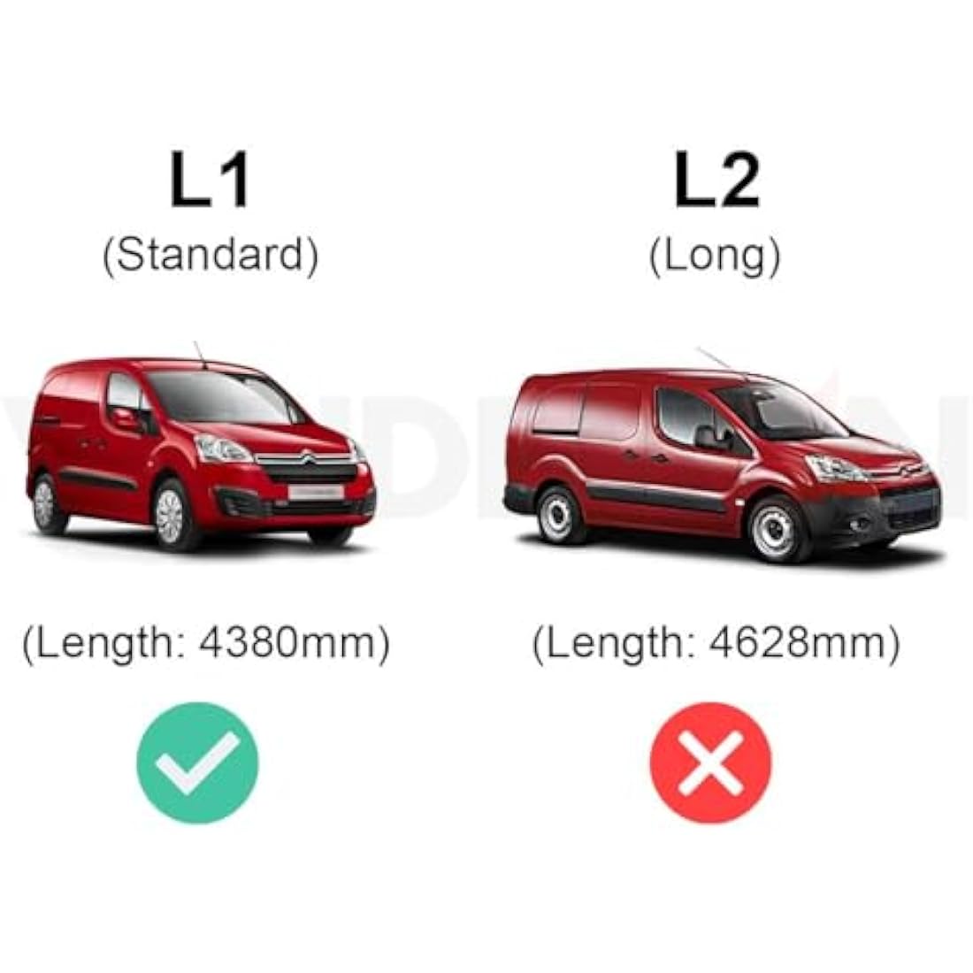 Van Guard Roof Rack for Citroen Berlingo (2008-2018) 2 Roof Bars + Rear Ladder Roller [Only Suitable for Short Wheelbase (L1) Not Suitable for Berlingo First Models] - Ulti Bar - VG271-2/VGR-13