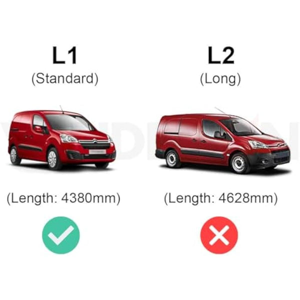 Van Guard Roof Rack for Citroen Berlingo (2008-2018) 2 Roof Bars + Rear Ladder Roller [Only Suitable for Short Wheelbase (L1) Not Suitable for Berlingo First Models] - Ulti Bar - VG271-2/VGR-13