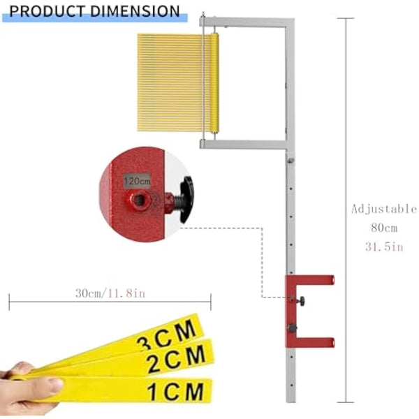 LQDMAER Wall Mounted Sports Vertical Jump Measurement Tester,Adult and Adolescent Adjustable Height Basketball Scale Assessment Stick Pole,Bounce Measuring Device for School Club