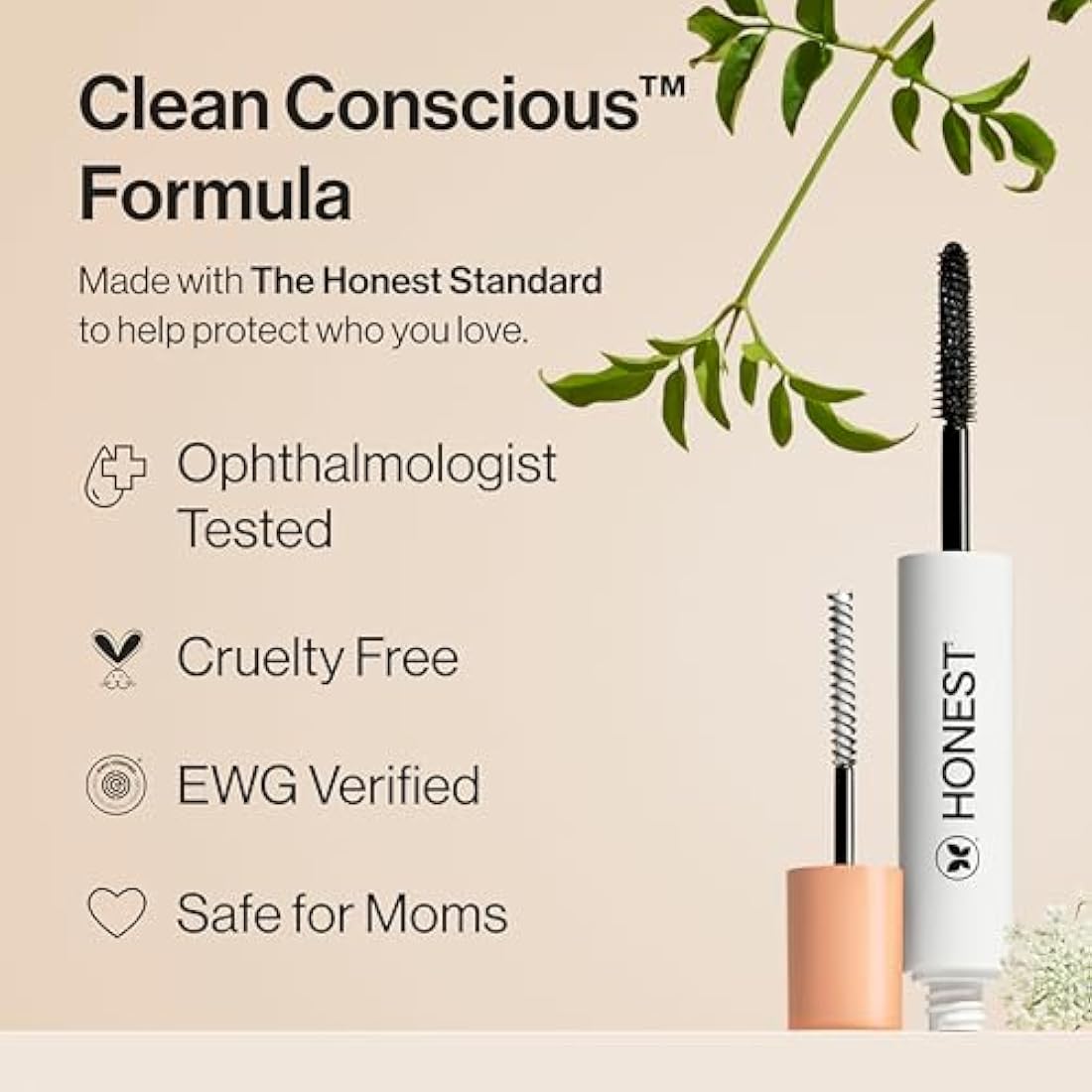 Honest Beauty Extreme Length Mascara + Lash Primer | 2-in-1 Boosts Lash Length, Volume & Definition | Silicone Free, Paraben Free, Dermatologist &.