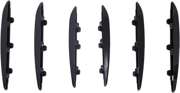 GAZOZ PERFORMANCE Black 6Pcs Hood Molding Grill Grille Vent Cover For 2004-2011 Benz R171 SLK | Completely Overlays Original Hood Vent