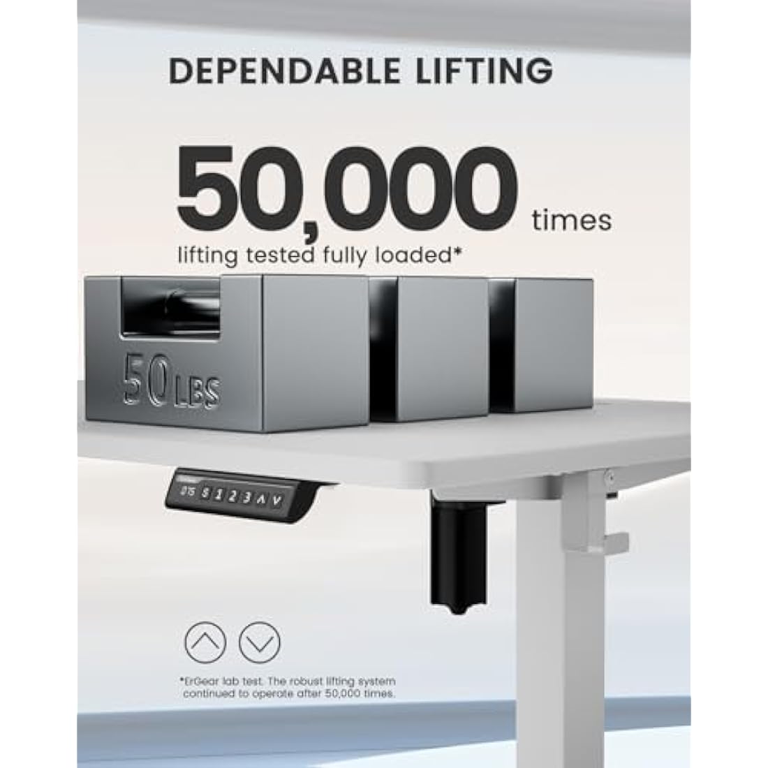 ErGear Electric Standing Desk Height Adjustable 100 x 60cm, Sit Stand Desk with 4 Memory Smart Pannel for Home Office with Splice Board