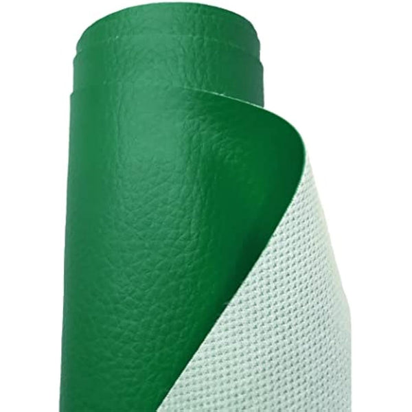 A-Express Grained Faux Leather Fabric Waterproof Heavy Duty Leatherette Vinyl Leathercloth Upholstery Textured Material - Bottle Green 1 Metre 100cm x 140cm