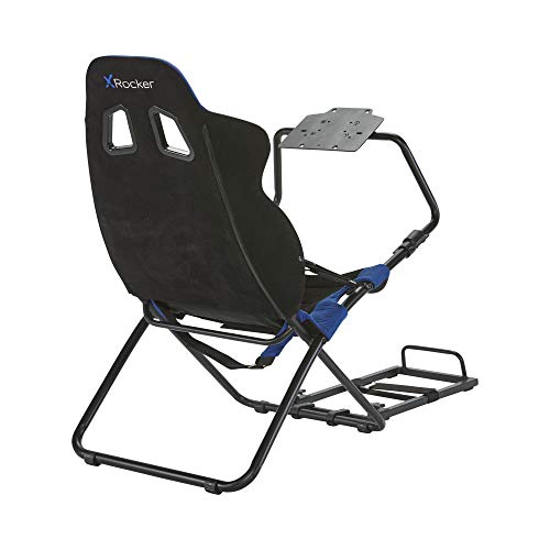 X-Rocker Steering Wheel Stand, Foldable Racing Wheel Stand with Seat Fixing Rod, Adjustable Height, Adjustable Angle, Suitable for Logitech, XBOX, Madcatz, Playstation, Racing Wheel Stand - Black