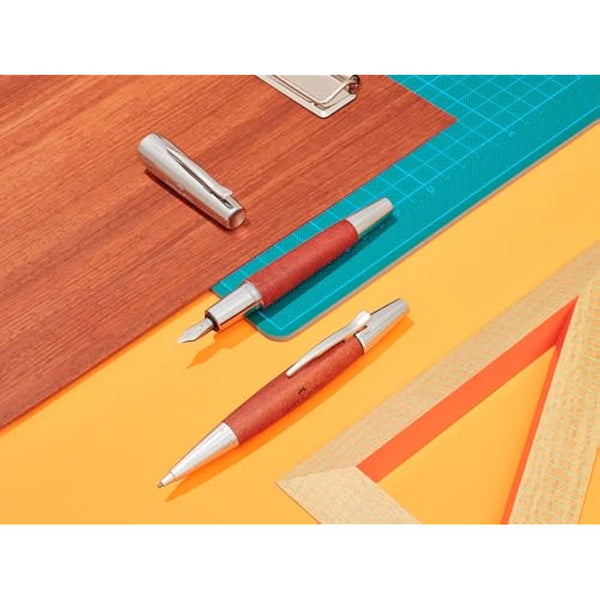 E-MOTION BALLPOINT WOOD/CHROME BROWN