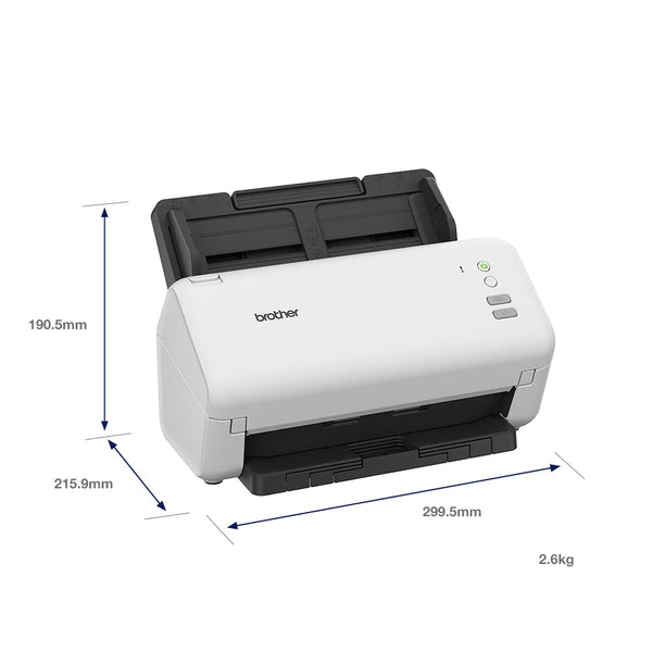 Brother ADS-4300N Desktop Document Scanner |SuperSpeed USB 3.0 |Double-sided |Advanced Image Capture, UK Plug