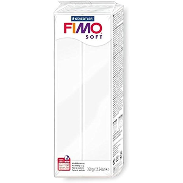 FIMO Soft 454g Polymer Modelling Clay - Oven Bake Clay - Black and White Set