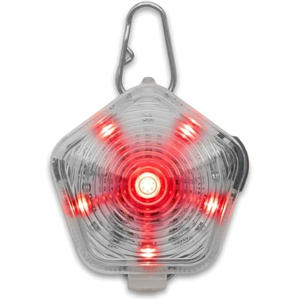 RUFFWEAR The Beacon Dog Safety Light, Waterproof Dog Collar Light, LED Pet Dog Collar Buckle Night Light, Safety Clip On Flashing Dog Light for Dog Leads & Harnesses, Rechargeable Dog Light, Clear