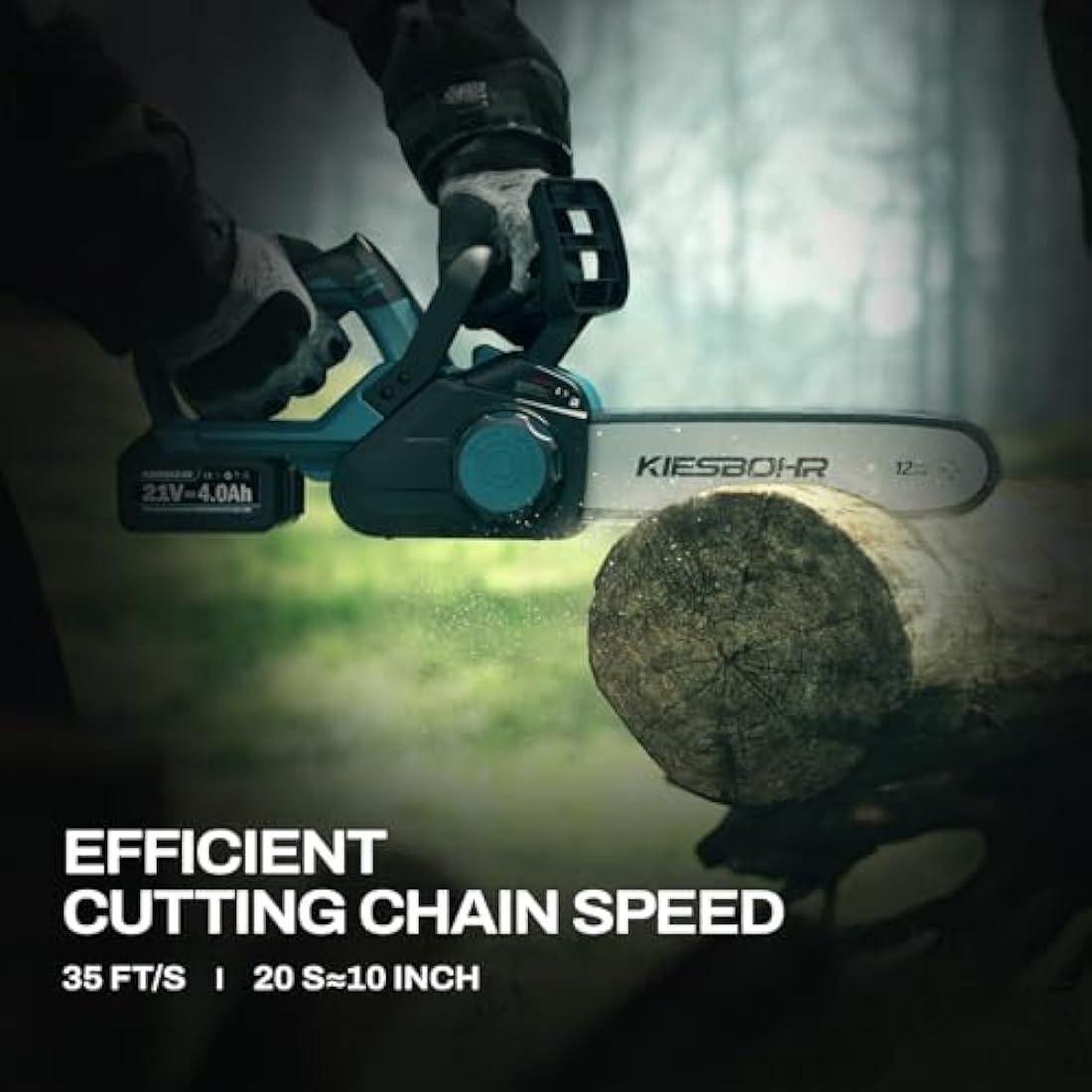 KIESBOHR 12 Inch Cordless Brushless Chainsaw Compatible with Makita 18V Battery, Hand Held Electric Chainsaw with Automatic Oiler and Chain Tension (Battery and Charger Not Included)