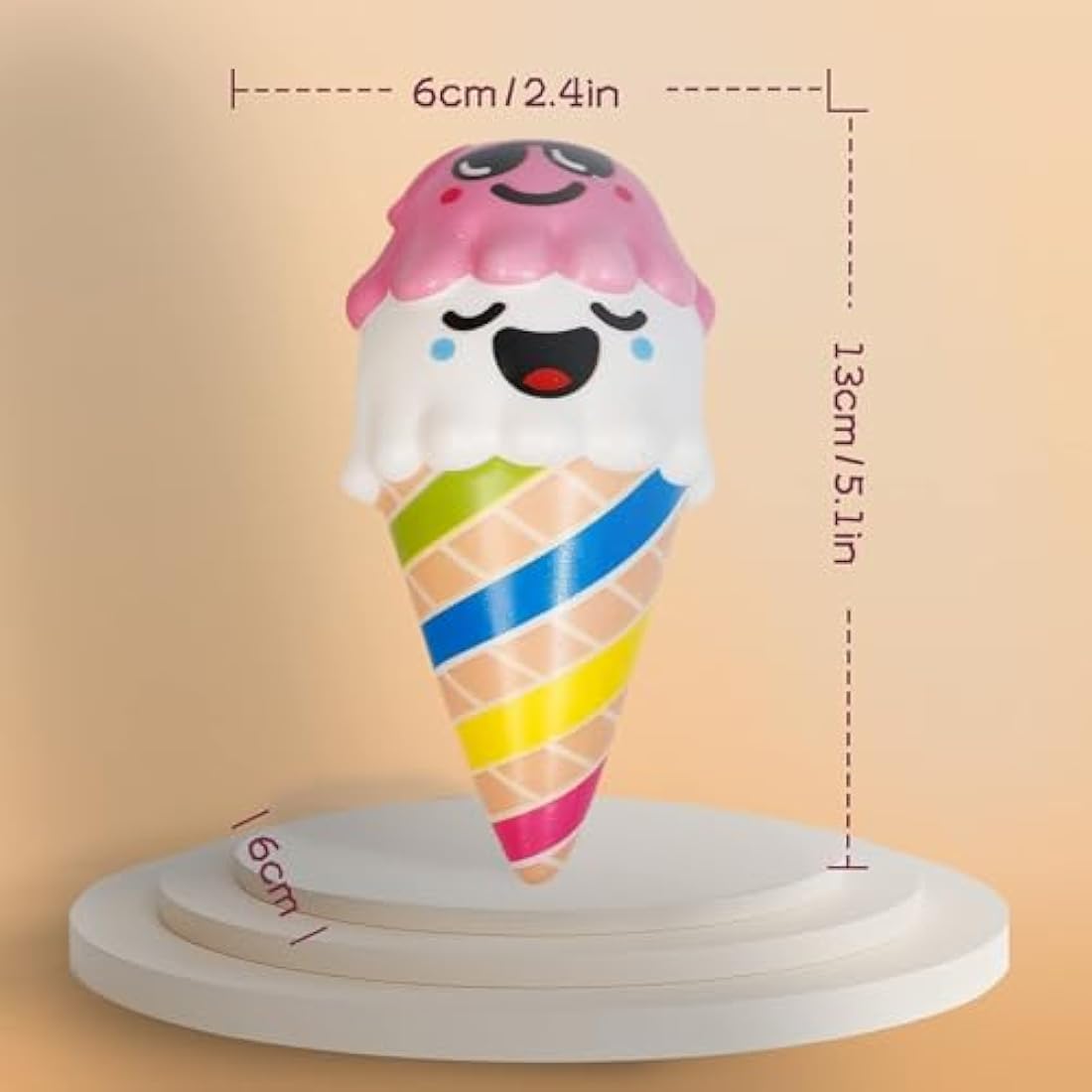 Anboor Squishies Set Toys Squeeze Ice Cream Squishy 2 Pcs Slow Rising Squeeze Toys Stress Relief Kawaii Soft Squishies Sensory Toys Gift Collection