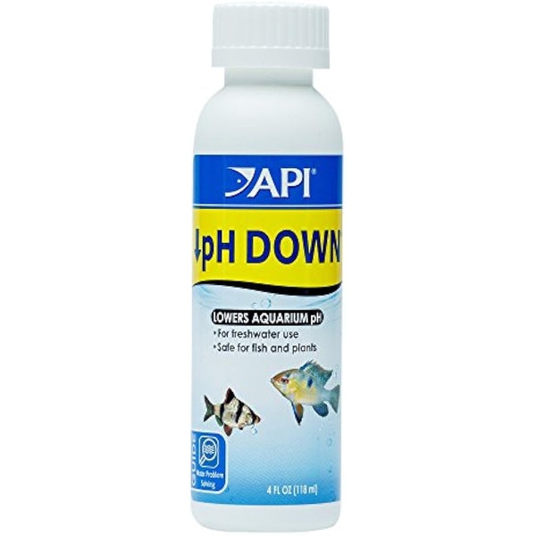 API pH DOWN Freshwater Aquarium Water pH Reducing Solution 118 ml Bottle