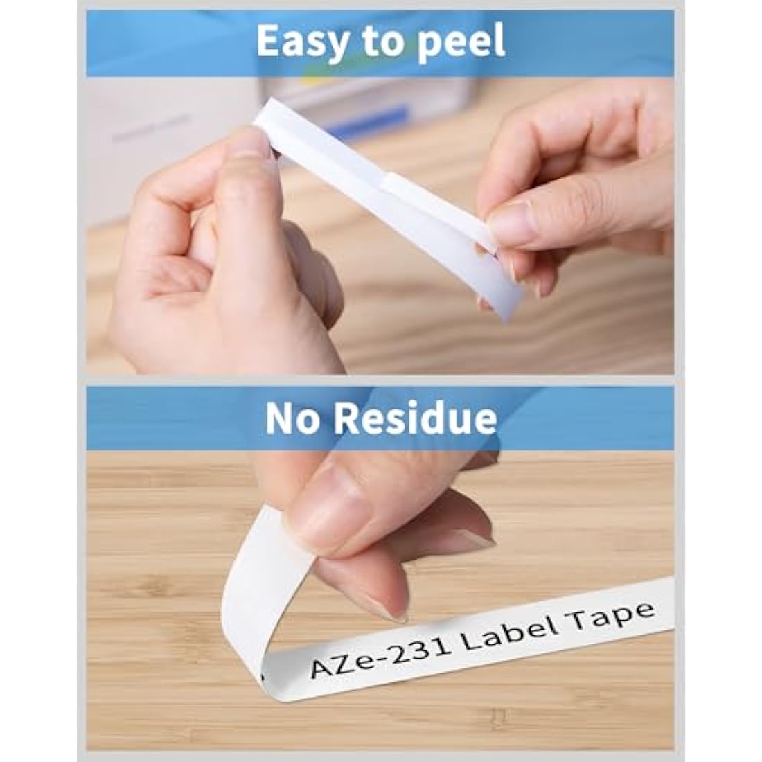 5X Upwinning TZe-231 TZe231 White PT-H110 Label Printer Tape 12mm Compatible with Brother P-Touch Label Tape 12mm 0.47, Tze 12 mm Black on White for Brother PTouch P300BT H200 H105 H101C 1000 1010