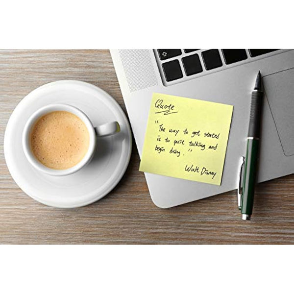 24 x 400 Quality Pastel Colours Removable Sticky Notes 76x76mm 96 Pads of 100 Sheets - Blue, Pink, Green, Yellow