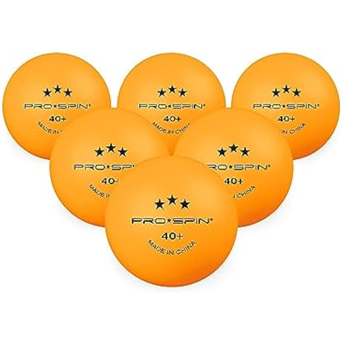 PRO SPIN Ping Pong Balls - Orange 3-Star 40+ Table Tennis Balls | High-Performance ABS Training Balls | Ultimate Durability for Indoor & Outdoor Table Tennis