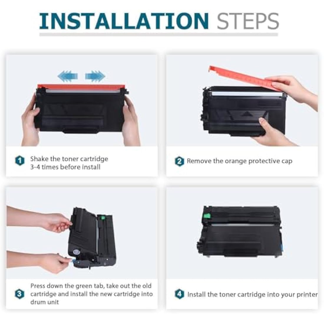 inkalfa TN3480 Compatible for Brother TN-3480 Toner Cartridge HL-L5100DN HL-L5200DW MFC-L5750DW MFC-L5700DW HL-L6400DW HL L5100DN L5200DW MFC L5750DW HL-L5000D TN 3480 3430 TN3430 TN-3430 Black 2