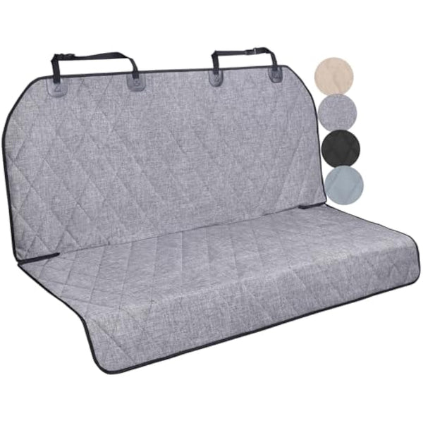 VIVAGLORY Dog Seat Covers, Dog Backseat Cover Pet Bench Protectors with Anti-Slip Backing, Back Seats Cover Rear Seat Covers Car Seat Cover for Dogs, Heather Black, L