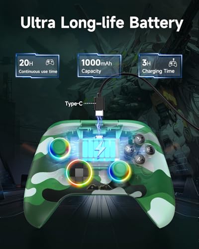 EasySMX X15 Wireless PC Controller with Hall Triggers, Hall Joysticks, Enhanced Bluetooth Game Controller,No Drift No Deadzone effect, Compatible with Windows PC, Android, Steam and Switch