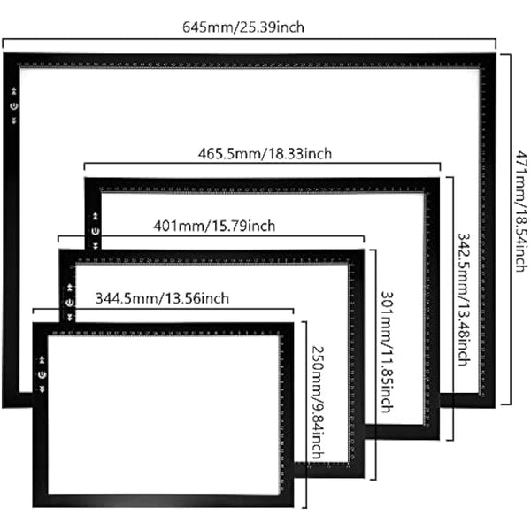 HSK A2 Artist tracing Light Box Copy Table,12V2A Adapter Power Dimmerable 5000 Lux Lock Button Artcraft Light Pad for Tatto Drawing, Sketching, Animation,Diamond Painting