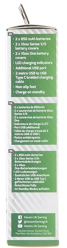 Venom Charging Dock with Rechargeable Battery Pack - Black (Xbox Series X & S/Xbox One)