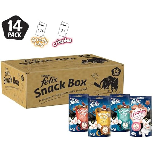 FELIX Mixed Snack Box Adult Cat Treats Pack 810g