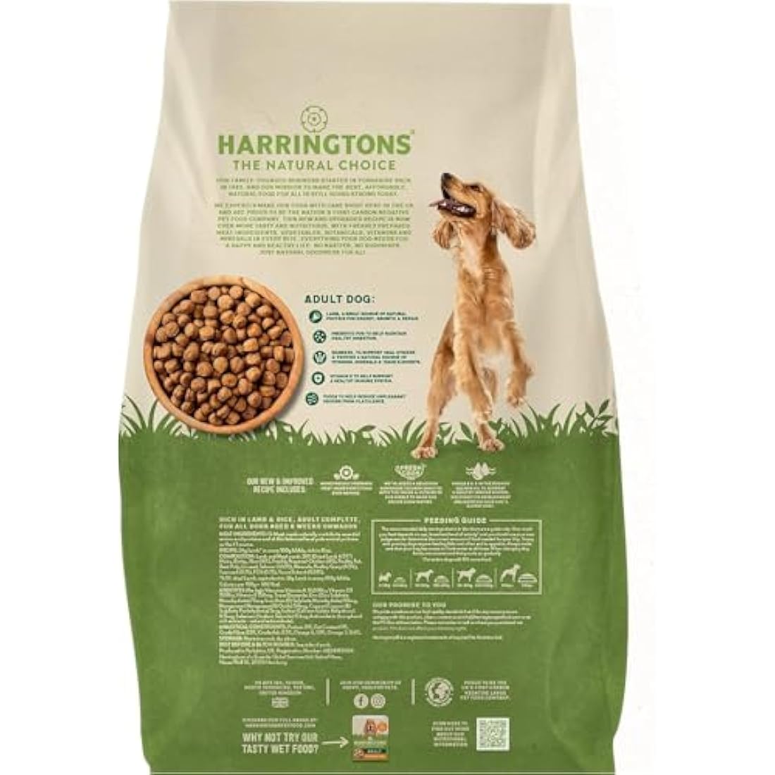 Harringtons Complete Dry Adult Dog Food Lamb & Rice 18kg - Made with All Natural Ingredients