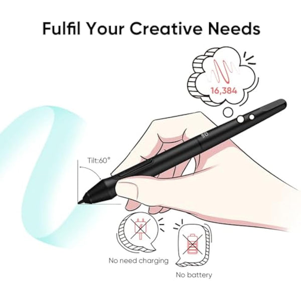 XPPen Deco mini7 V2 Graphics Drawing Tablet with with 7" Working Area, 16,384 Pen Pressure Levels, Supports Windows, Mac and Android