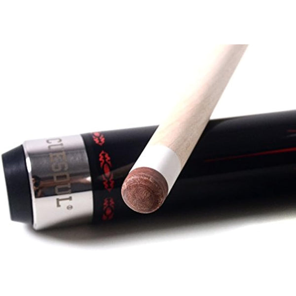 CUESOUL 58 Inches 19oz Joint Pool Cue Stick Billiards Premium Canadian Maple Pool Cue, Multi-layered Tip, 11.5/12.75mm Billiards Pool Cue Set Accessories