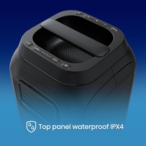 Hisense PARTY STORM, 300W Max Audio Power,15 Hrs long playtime,Karaoke Mode,Lighting effects, Wireless charge the phone, IPX4 Waterproof, Bluetooth 5.0