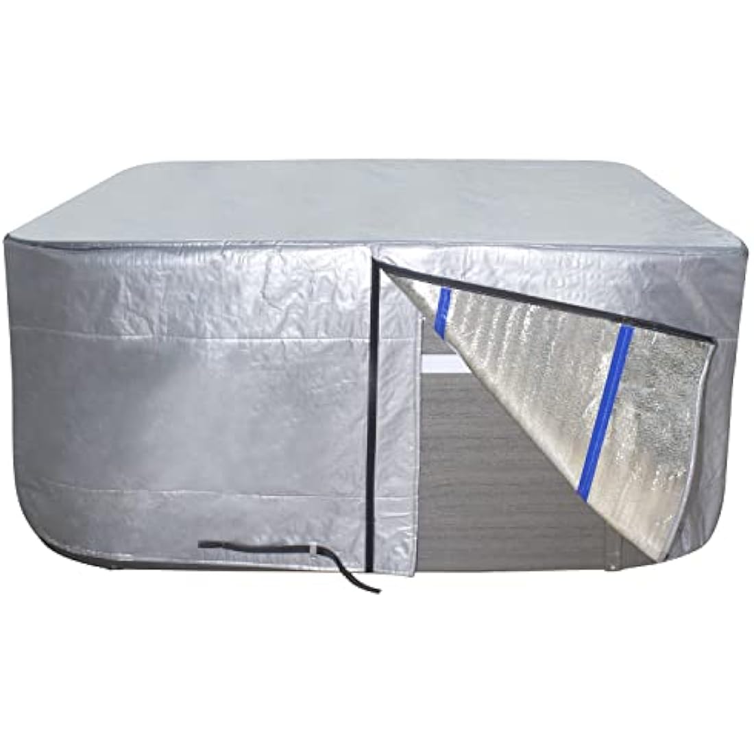YUJHON Insulated Hot Tub Cover 170G Polyethylene Thermal Insulation Spa Cover Protector Waterproof Hot Tub Cover Replacement (95“x95"x35")