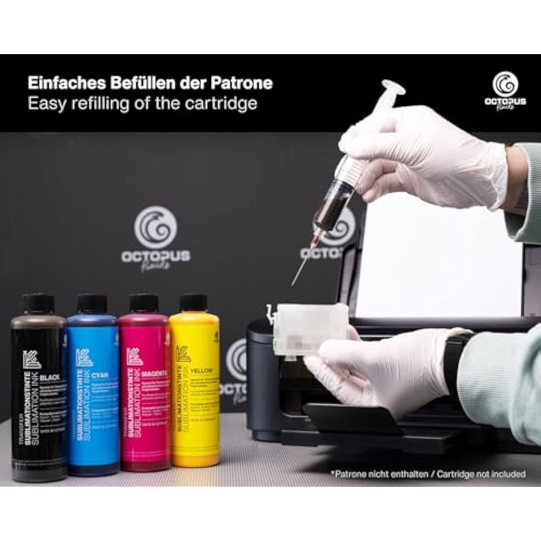 4x 100 ml Sublimation ink compatible for Epson, Brother, Roland, Mimaki, Mutoh, CMYK