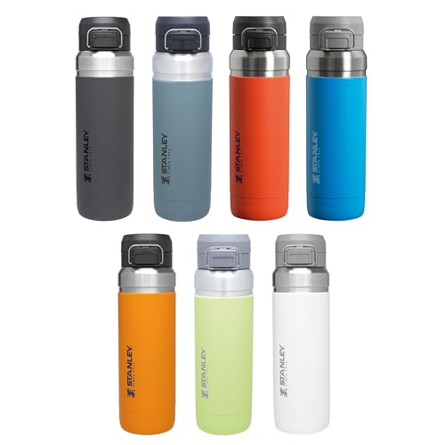 STANLEY Quick Flip Stainless Steel Water Bottle 0.47L - Keeps Cold For 7 Hours - Leakproof - BPA-Free Thermal Flask - Dishwasher Safe - Cup Holder Compatible