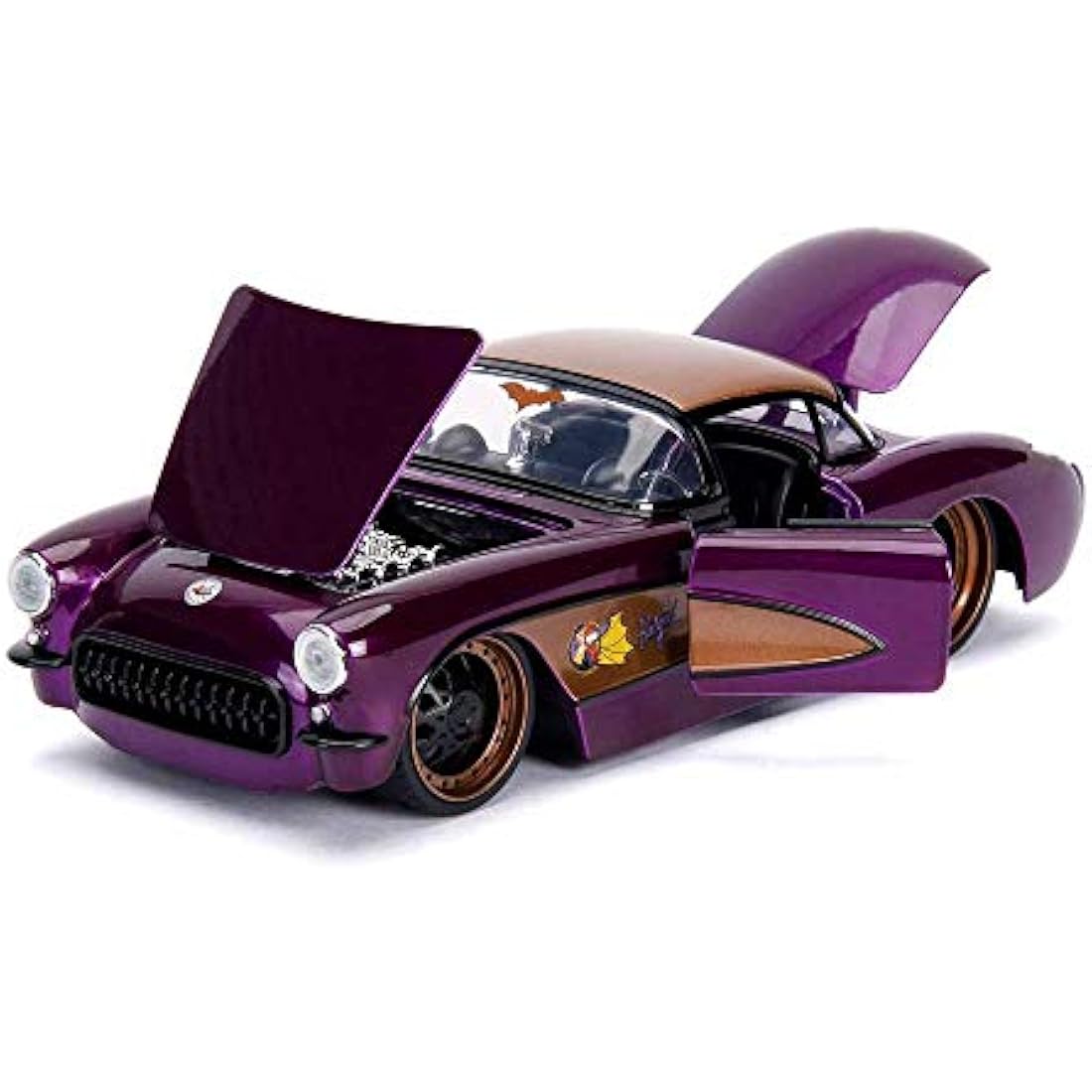 Jada JA30457 1:24 1957 Chevy Corvette w/Batgirl Figure, Multi