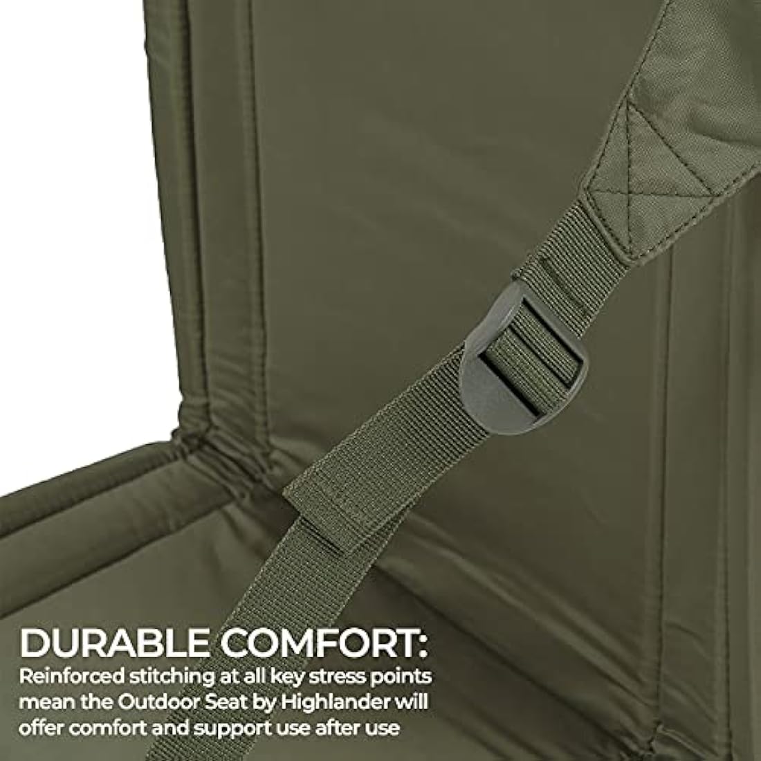 Highlander Outdoor Sit Mat - Portable Seat - Lightweight with Back Support and Pocket - Perfect as a Picnic Chair, Stadium Seat, Beach Chair, or Festival Chair