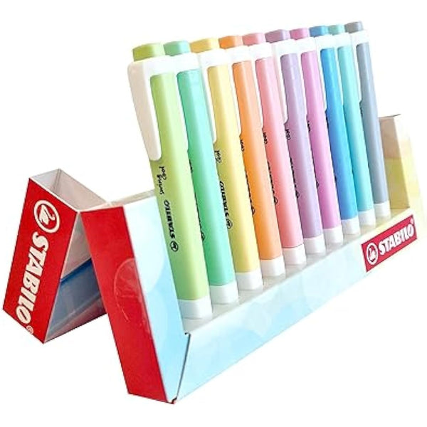 STABILO swing cool Pastel - Highlighter - Deskset of 10 - Assorted Colours