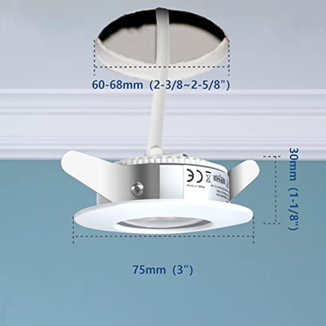 HiBay 20×5W LED Downlights Recessed Ceiling Lights Ultra Thin IP44 Spotlights White Spot Lights for Hallway Kitchen Downlight Warm White 240V