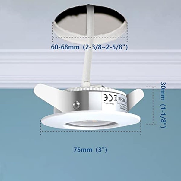 HiBay 20×5W LED Downlights Recessed Ceiling Lights Ultra Thin IP44 Spotlights White Spot Lights for Hallway Kitchen Downlight Warm White 240V