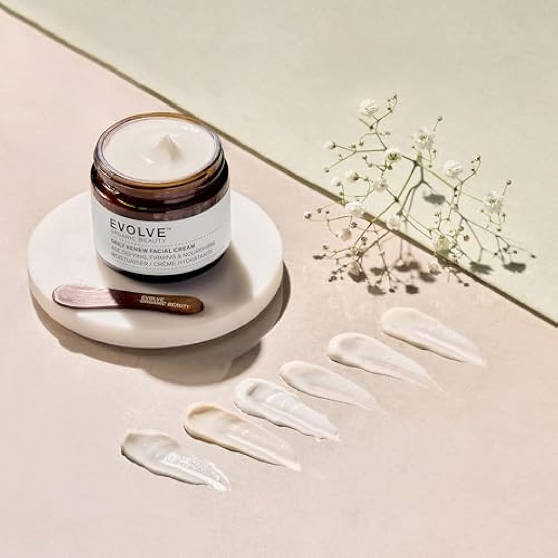 Evolve Organic Beauty - Daily Renew Facial Cream with anti-ageing Peptides, Hyaluronic Acid, vitamin E | Certified Organic Vegan Clean Beauty (2 oz | 60 mL) - For Normal to dry skin