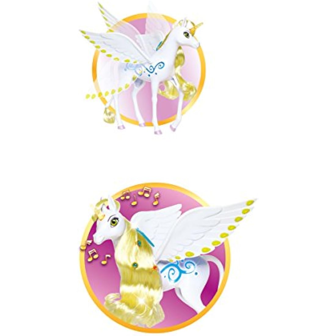 Simba 109480095 Mia and Me Magic Unicorn Onchao with Light and Sound/Moving Wings/Plays Title Song, 25 cm