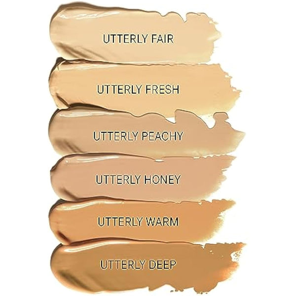Mii Cosmetics Absolute Face Base, Full Coverage Foundation, Radiant Matte Finish, Feather Light Hydrating Formula, Vegan and Cruelty Free, Utterly Peachy 02