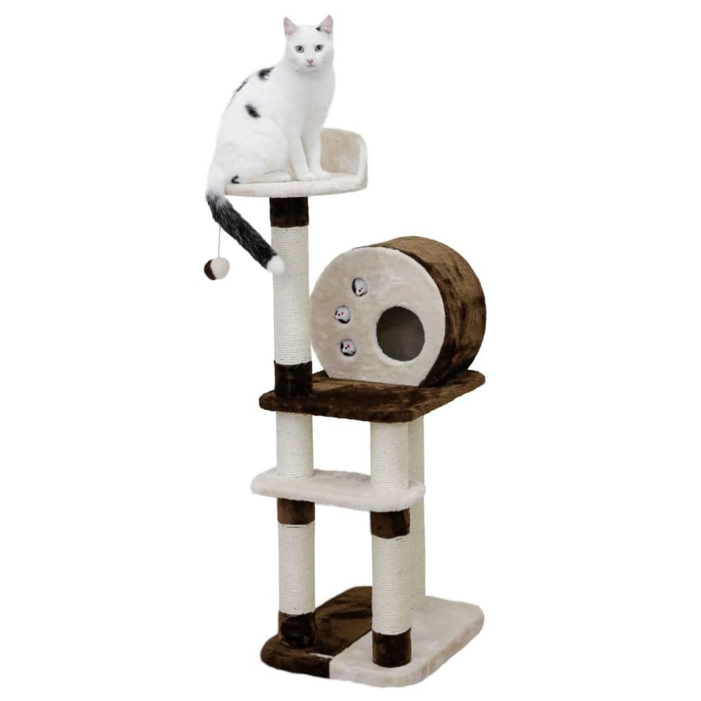 Kerbl Cat Planet-X Scratch Tree, 127 cm, Brown/Beige
