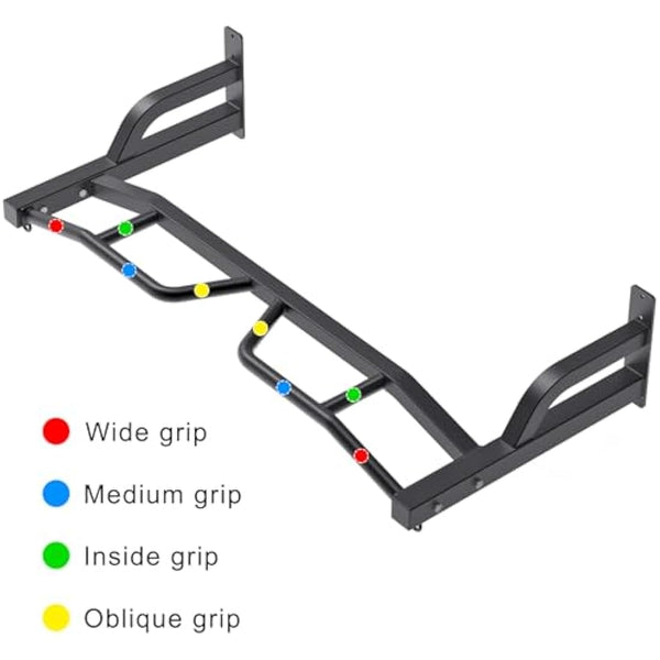 Kipika Heavy Duty Ceiling Pull Up Bar - Adjustable Height, Comfortable Grip, Easy Installation - Ideal for Home Gym Workout