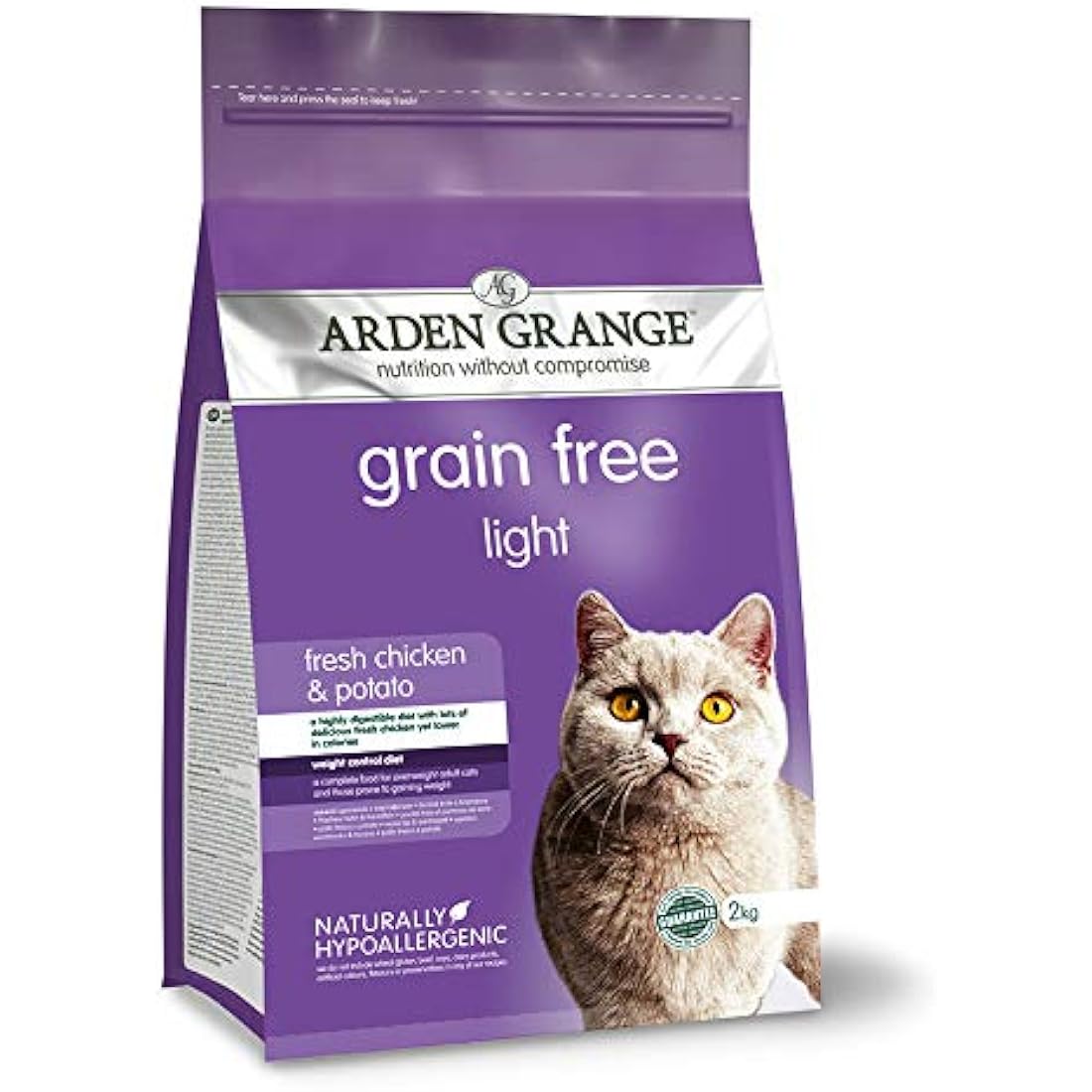 Arden Grange Adult Dry Cat Food Light, Chicken, 400g