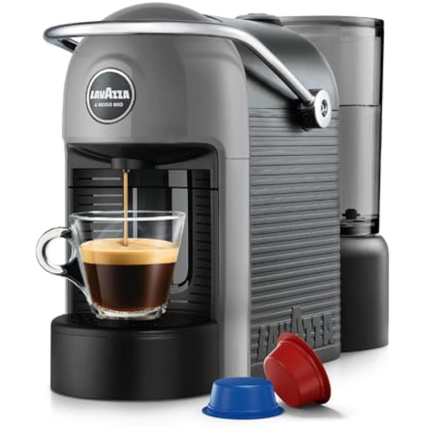 Lavazza, A Modo Mio Jolie EVO, Coffee Capsule Machine, Made from 36% Recycled Plastic, Compatible with A Modo Mio Pods, with Removable Cup Rest, Automatic Shut-Off, 1250 W, 220–240 V, 50–60 Hz, Grey