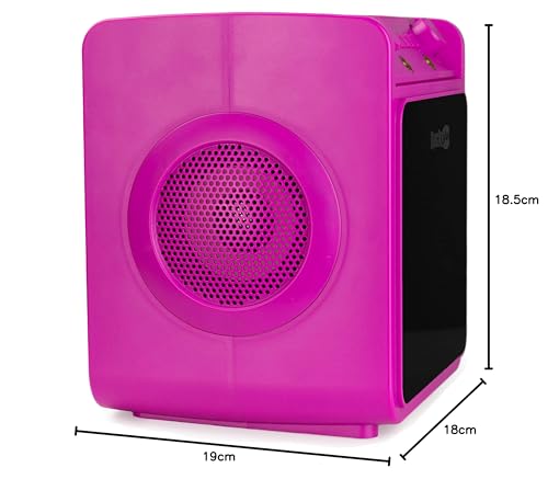 RockJam 10-Watt Rechargeable Bluetooth Karaoke Machine with Two Mics, Lightshow & Voice Effects