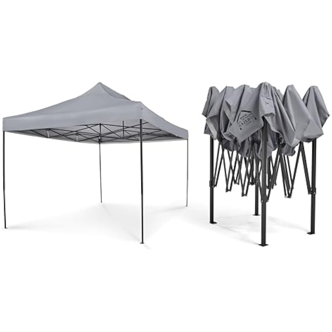 All Seasons Gazebos 3x4.5 Fully Waterproof Pop up Gazebo With Accessories - Metallic Grey