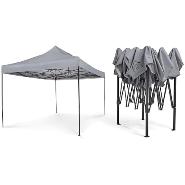 All Seasons Gazebos 3x4.5 Fully Waterproof Pop up Gazebo With Accessories - Metallic Grey
