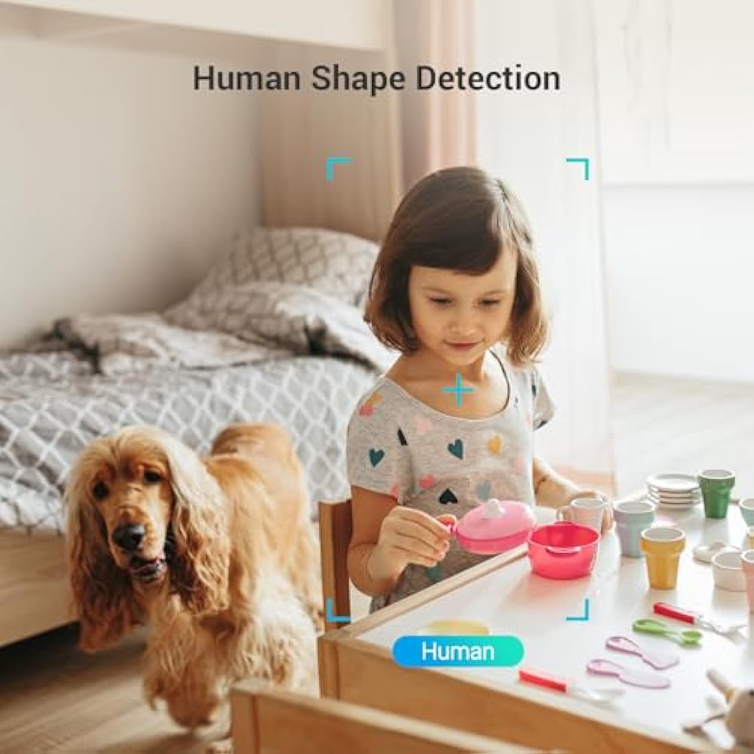 EZVIZ Indoor Camera No Monthly Fee, 512GB Supports, Spotlight Colour Night Vision, Dual Band Wifi, One-touch-calling Button, Two-way Audio, Sound/Human Detection, Works with Alexa (CP1 Pro 2MP)