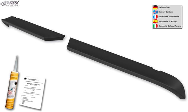 RDX Racedesign Roof spoiler compatible with Volkswagen Crafter (H2) & MAN TGE (H2) 2017- (with 2 barn doors) (PU)